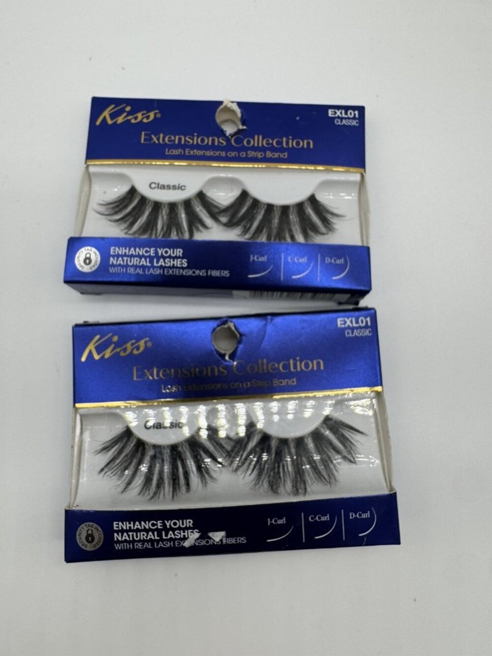 Kiss Extensions Collection Classic Volume EXL01 Classic Lot of 2 Glam Event New
